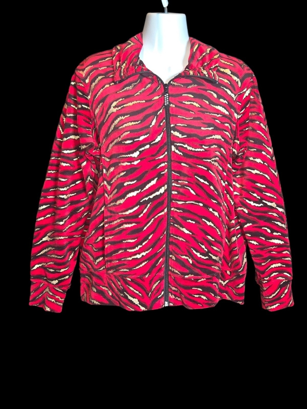 Onque Casuals Hot Pink & Black Zebra-Print Bomber Jacket